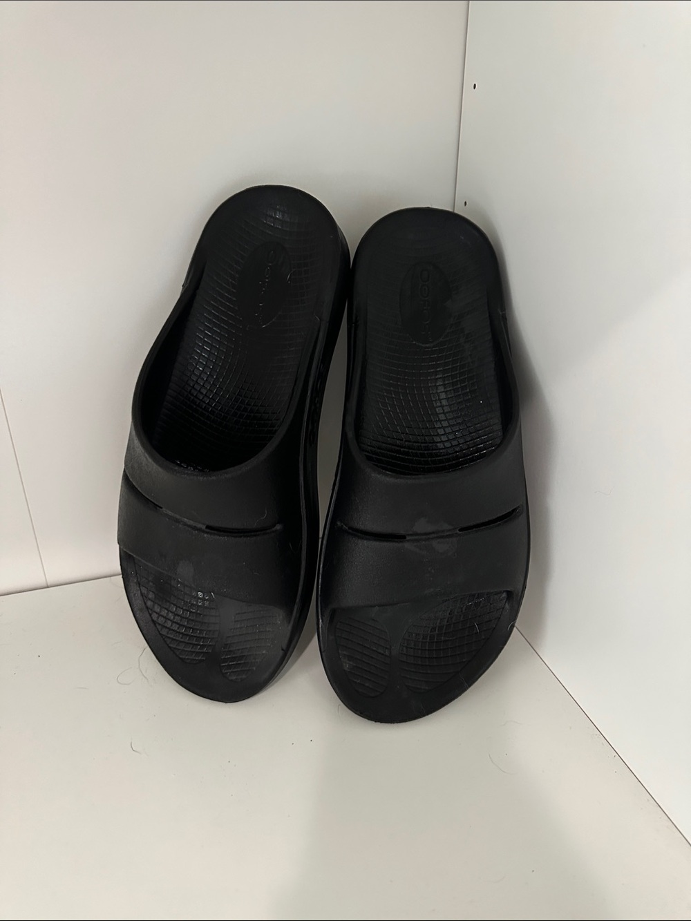 Black Slip-On Slide Sandals